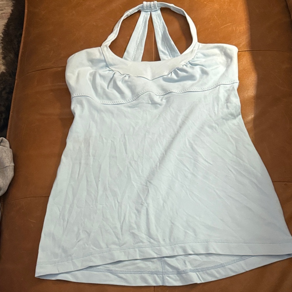 lululemon athletica Sky Blue Halter Tank Top